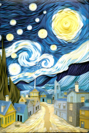 AGENDA NOTEBOOK A5 VAN GOGH AVEC PORTE STYLO