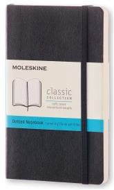 MOLESKINE Carnet pointillés - Format de poche - Couverture noire et souple