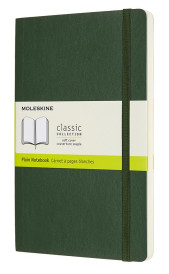 Carnet blanc grand format souple vert myrte