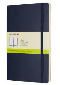 Carnet blanc grand format souple saphir