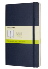 Carnet blanc grand format souple saphir