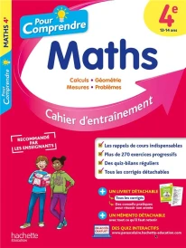 Pour comprendre les maths : 4e ; cahier d'entraînement