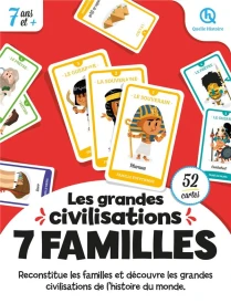 Les grandes civilisations : 7 familles ; reconstitue les familles et découvre les grandes civilisations de l'histoire du monde (2e édition)