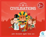 Coffret civilisations : Gaulois ; Chine impériale ; Egyptiens ; Romains ; Grecs (5 volumes)