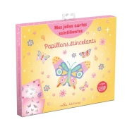 Mes jolies cartes scintillantes : Papillons étincelants : avec 6 cartes illustrées et 6 planches de stickers pailletés