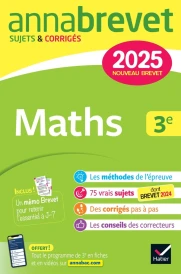 Annabrevet sujets & corrigés : Maths ; 3e