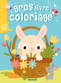 Mon gros livre de coloriage : lapin panier