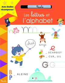 Les lettres et l'alphabet (+ 2 pages d'autocollants)