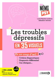 Mon mémo psy : Les troubles dépressifs en 30 visuels : Critères diagnostiques, diagnostic différentiel, cas cliniques en un coup d'oeil