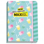 Mini agenda scolaire : Couverture bubble tea ; Maxi léger, solide et complet (édition 2025/2026)