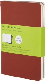 MOLESKINE Cahier blanc poche couv. souple carton rouge