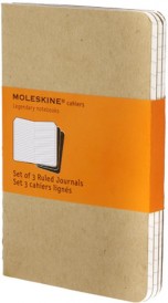 MOLESKINE Cahier ligne - format de poche - couverture souple en carton kraft