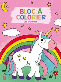 Bloc à colorier : Les licornes