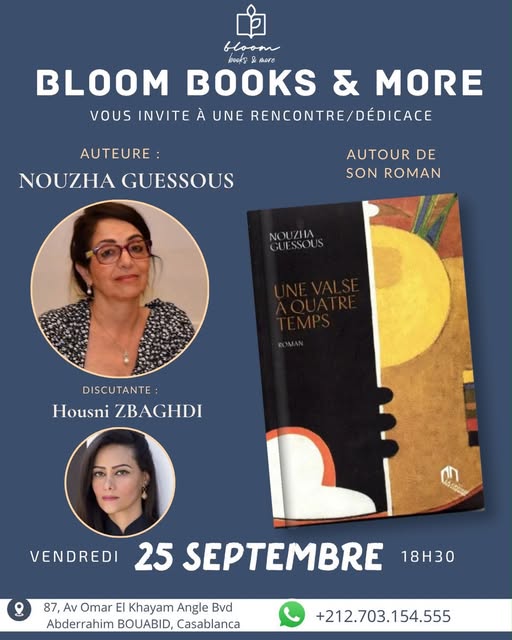 Rencontre dédicace avec Nouzha Guessous le 26 Sept 2026 à 18h30