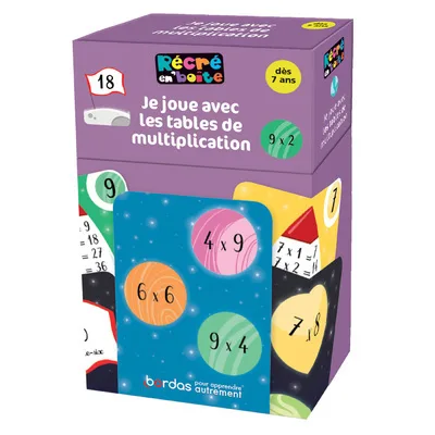 Couverture — Récré en boîte - Je joue avec les tables de multiplication