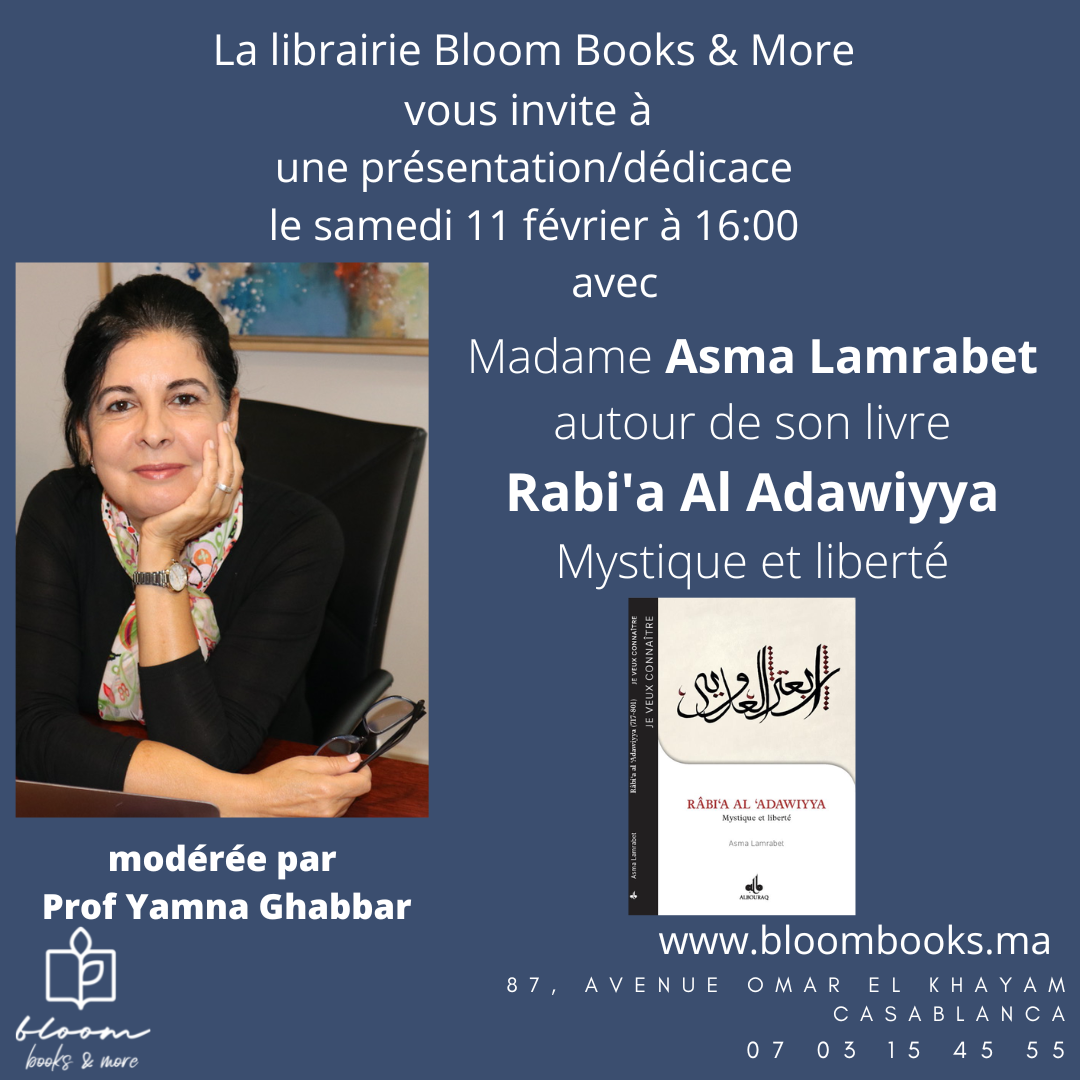 Rencontre / Signature Dr Asma LAMRABET le 11 Février 16h
