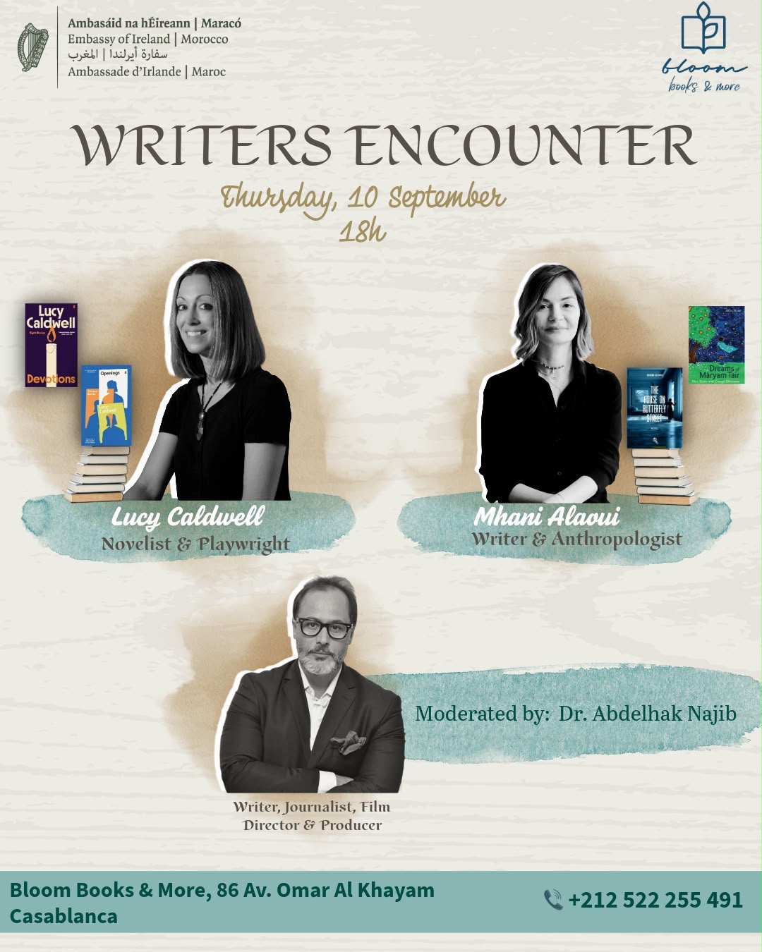 Writers Encounter : Rencontre littéraire d'exception à la librairie Bloom Books & More