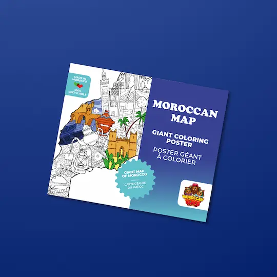 Couverture — POSTER COLORIAGE MOROCCAN MAP