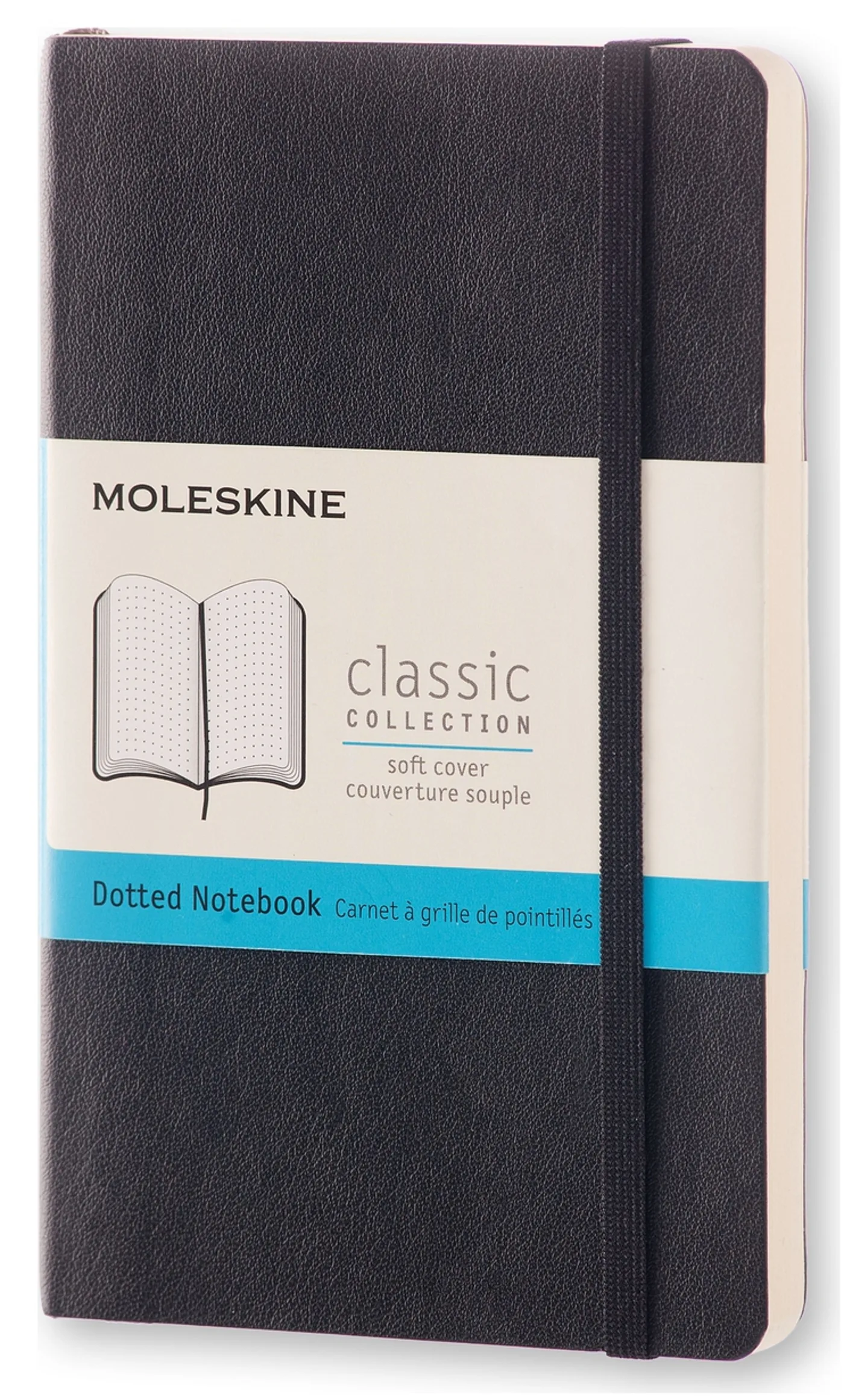 Couverture — Carnet pointillés - Format de poche - Couverture noire et souple