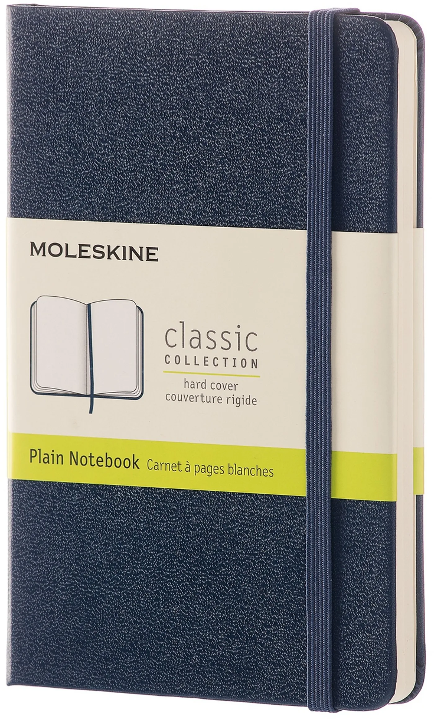 Couverture — Carnet classique - Format de poche - Pages blanches - Couverture rigide saphir