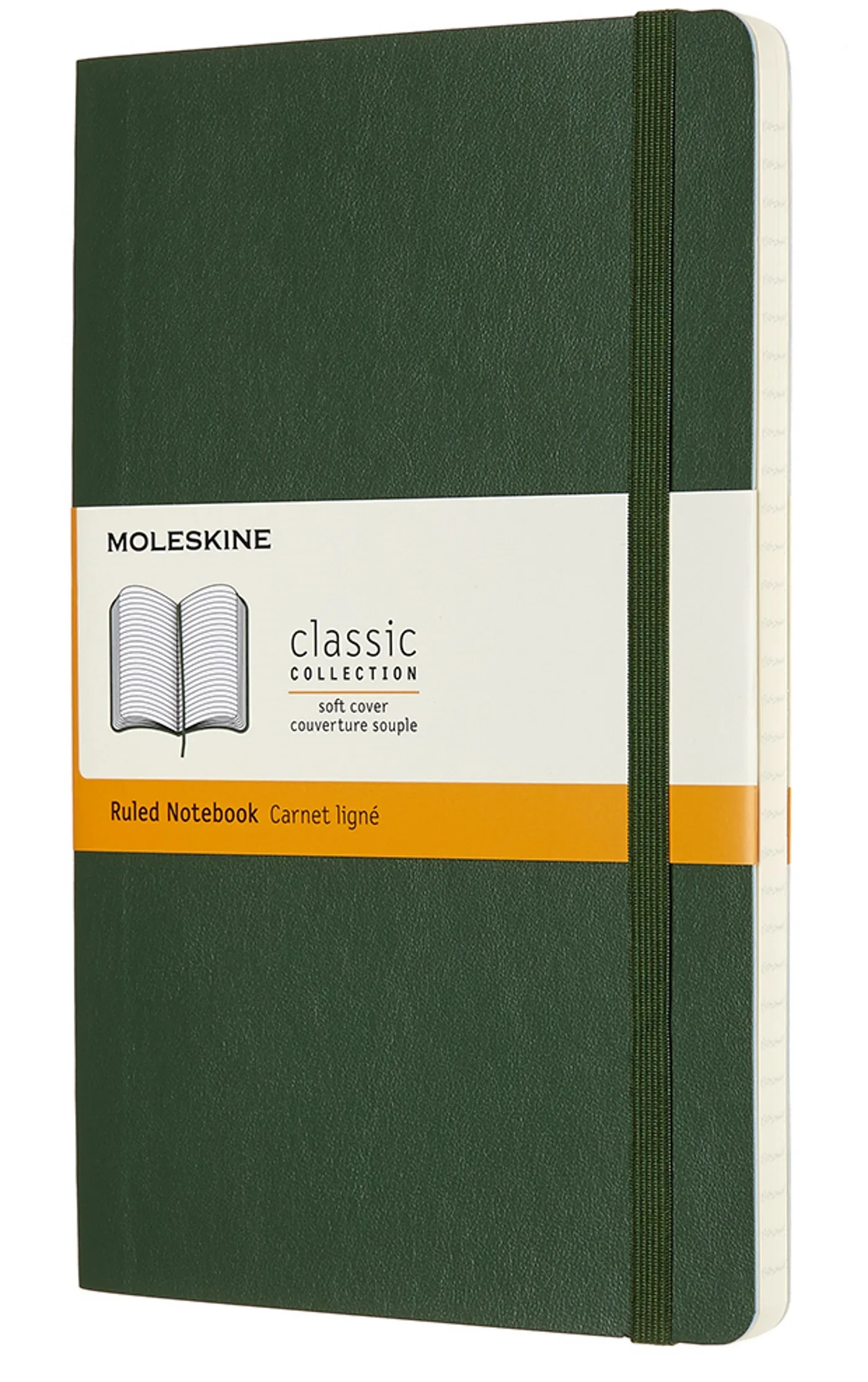 Couverture — Carnet ligne grand format souple vert myrte