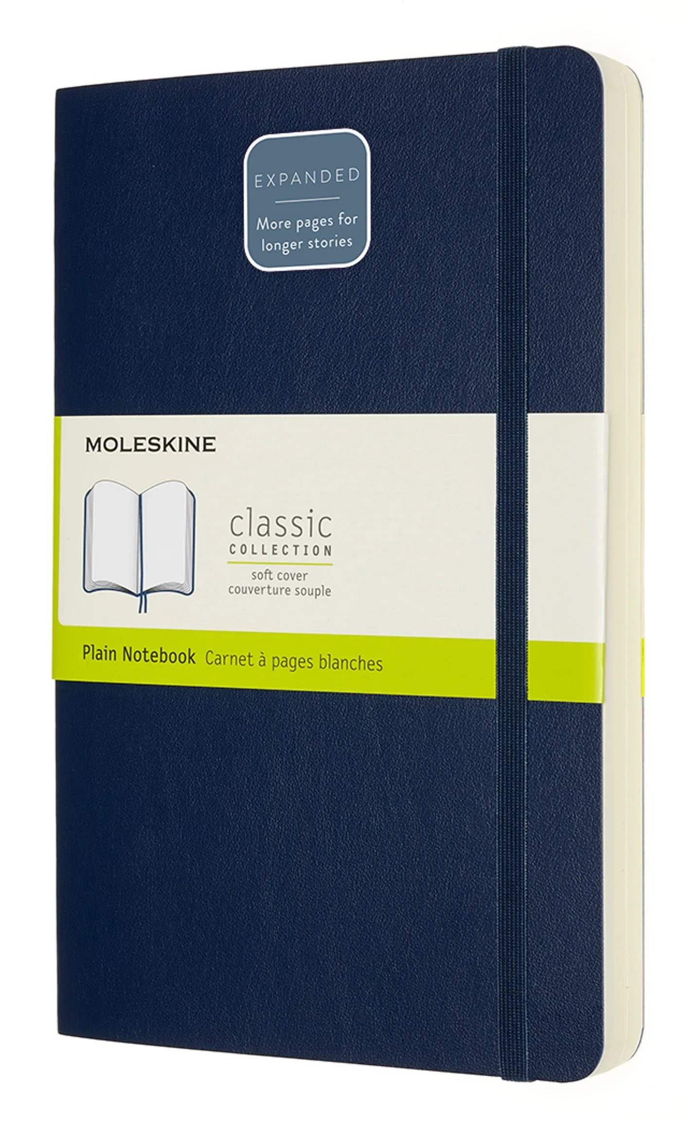 Couverture — Carnet augmentés blanc grand format souple bleu saphir