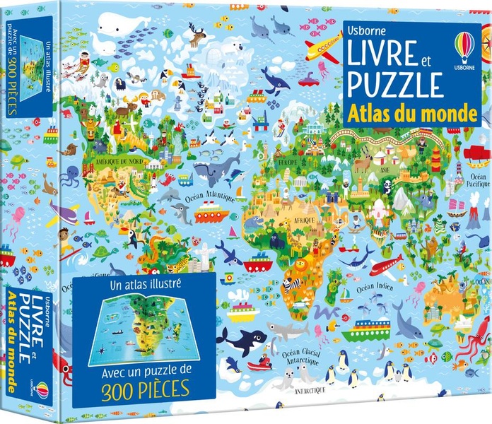 Couverture — Livre et puzzle : Atlas du monde