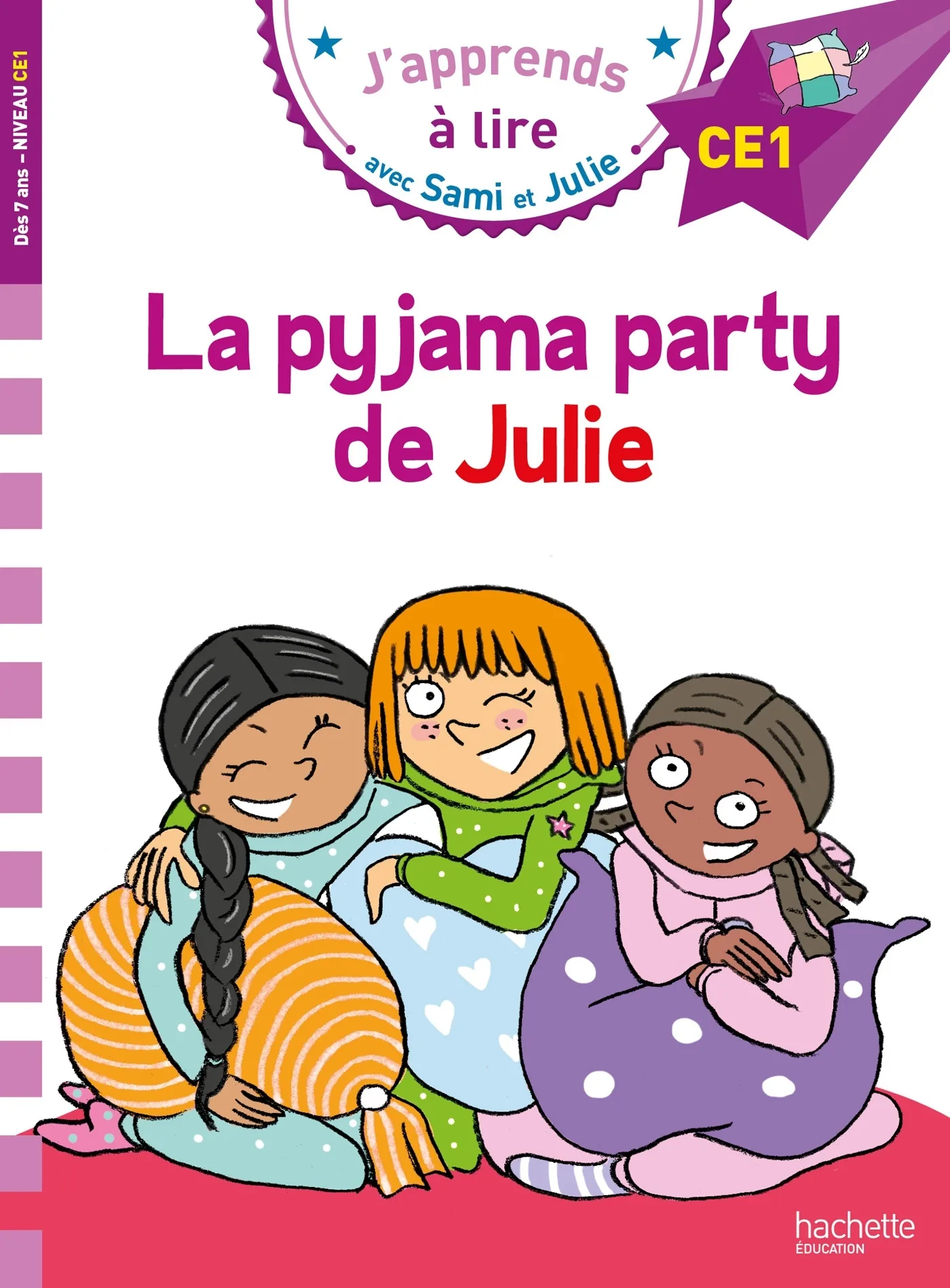 Couverture — Sami et Julie CE1 La pyjama party de Julie