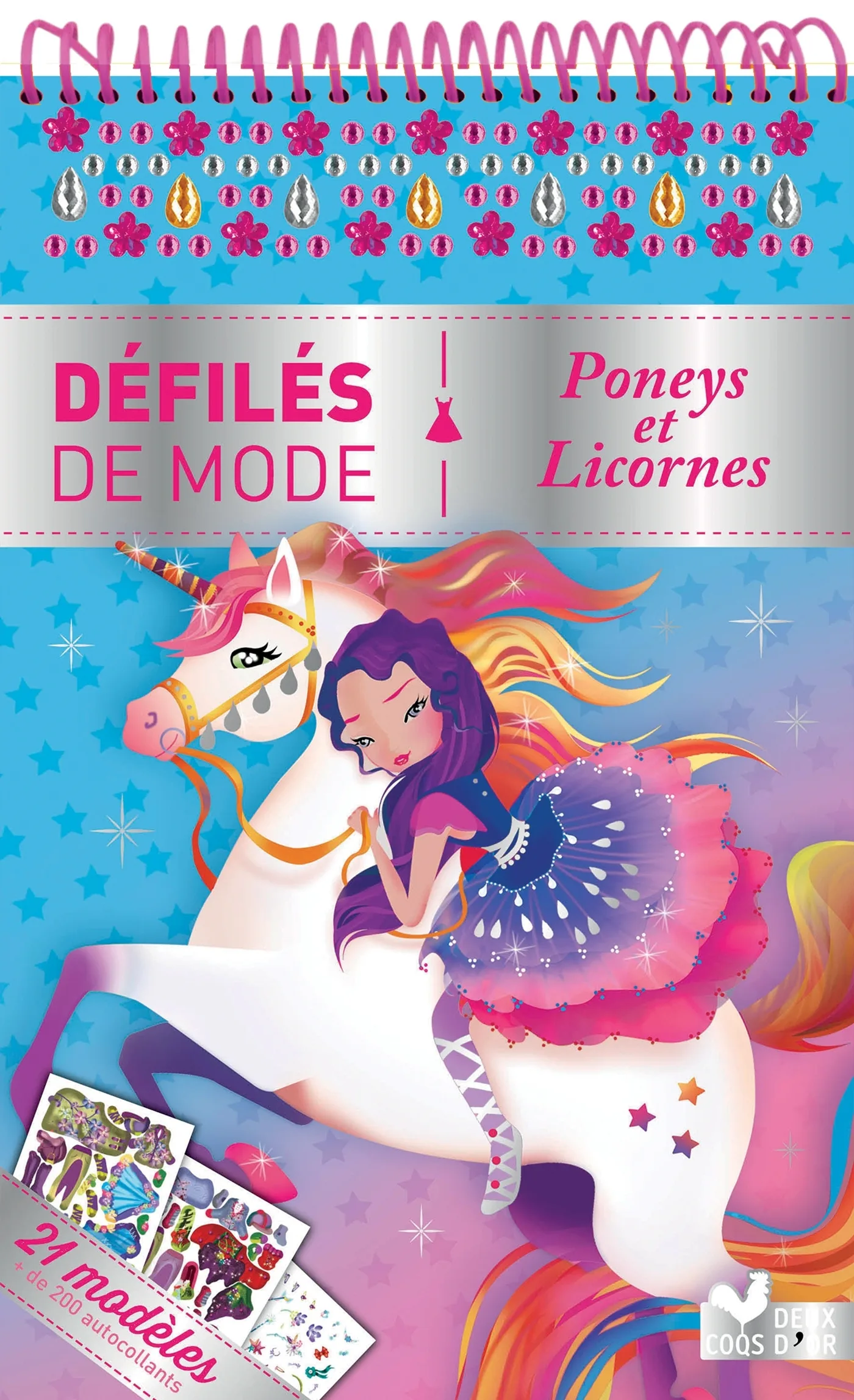 Couverture — Poneys et licornes - Bloc spirale