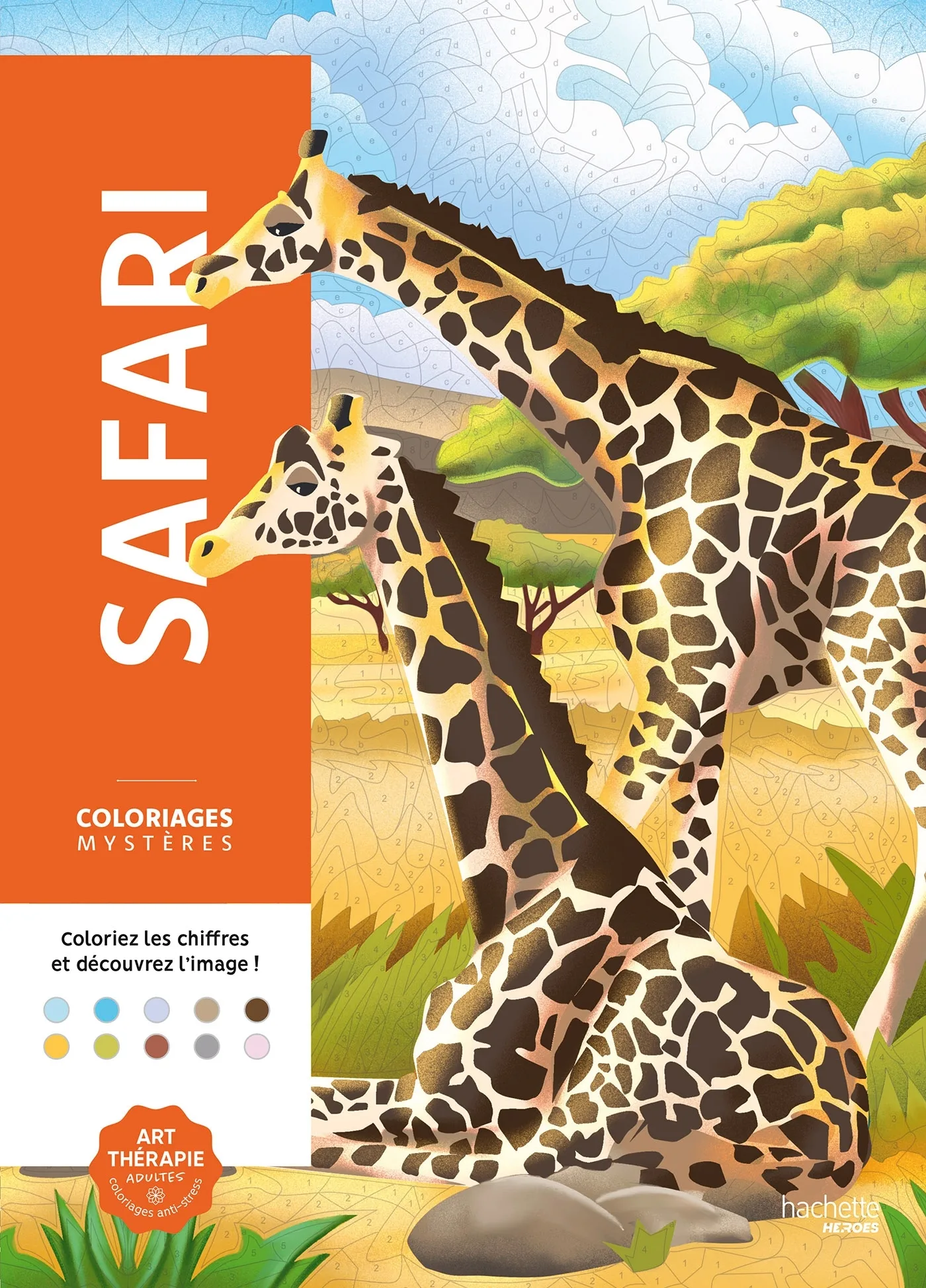 Couverture — Coloriages mystères - Safari