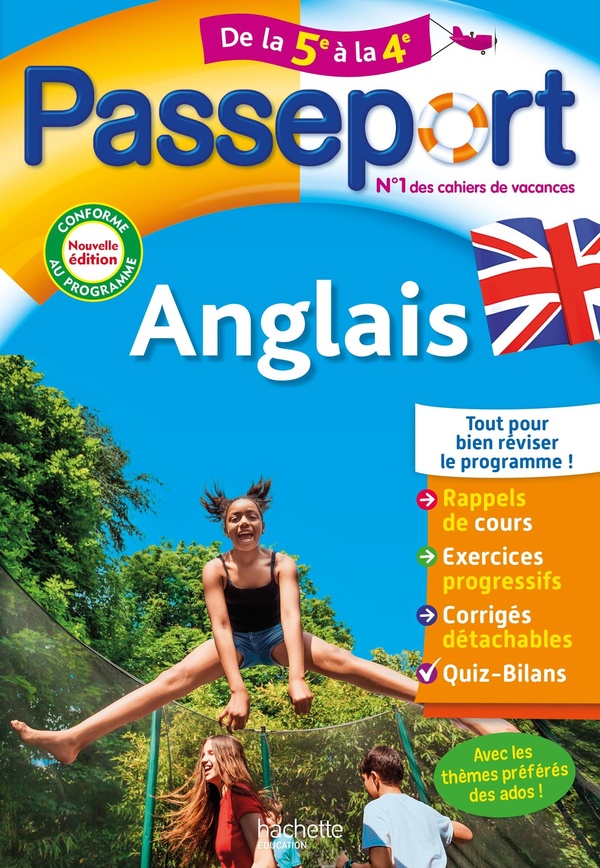 Couverture — Passeport : anglais ; de la 5e à la 4e