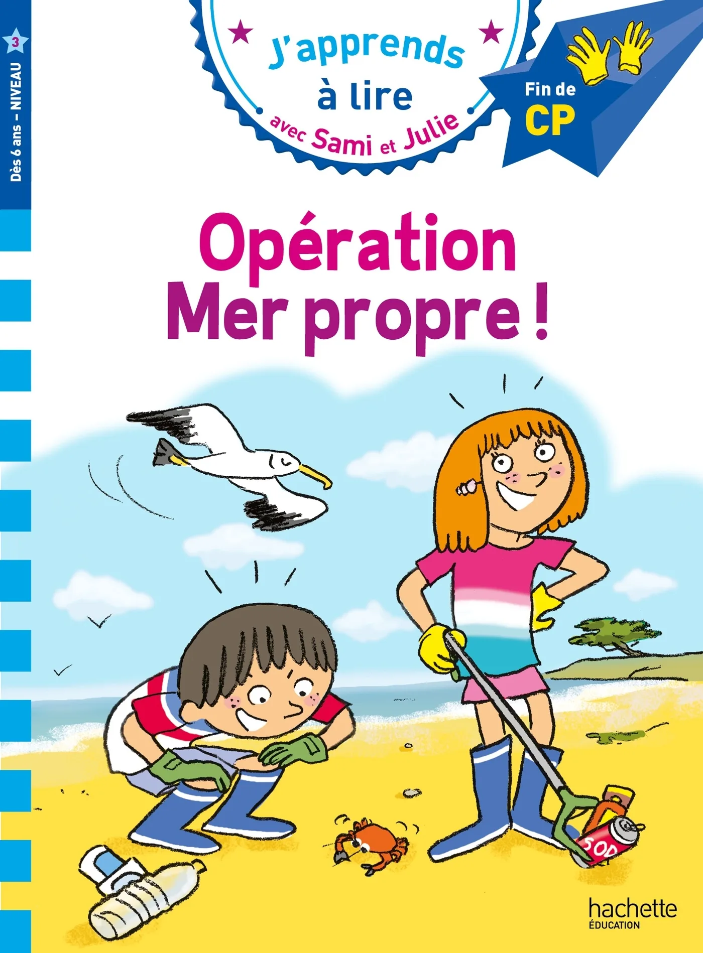 Couverture — Sami et Julie CP Niveau 3 Opération mer propre !
