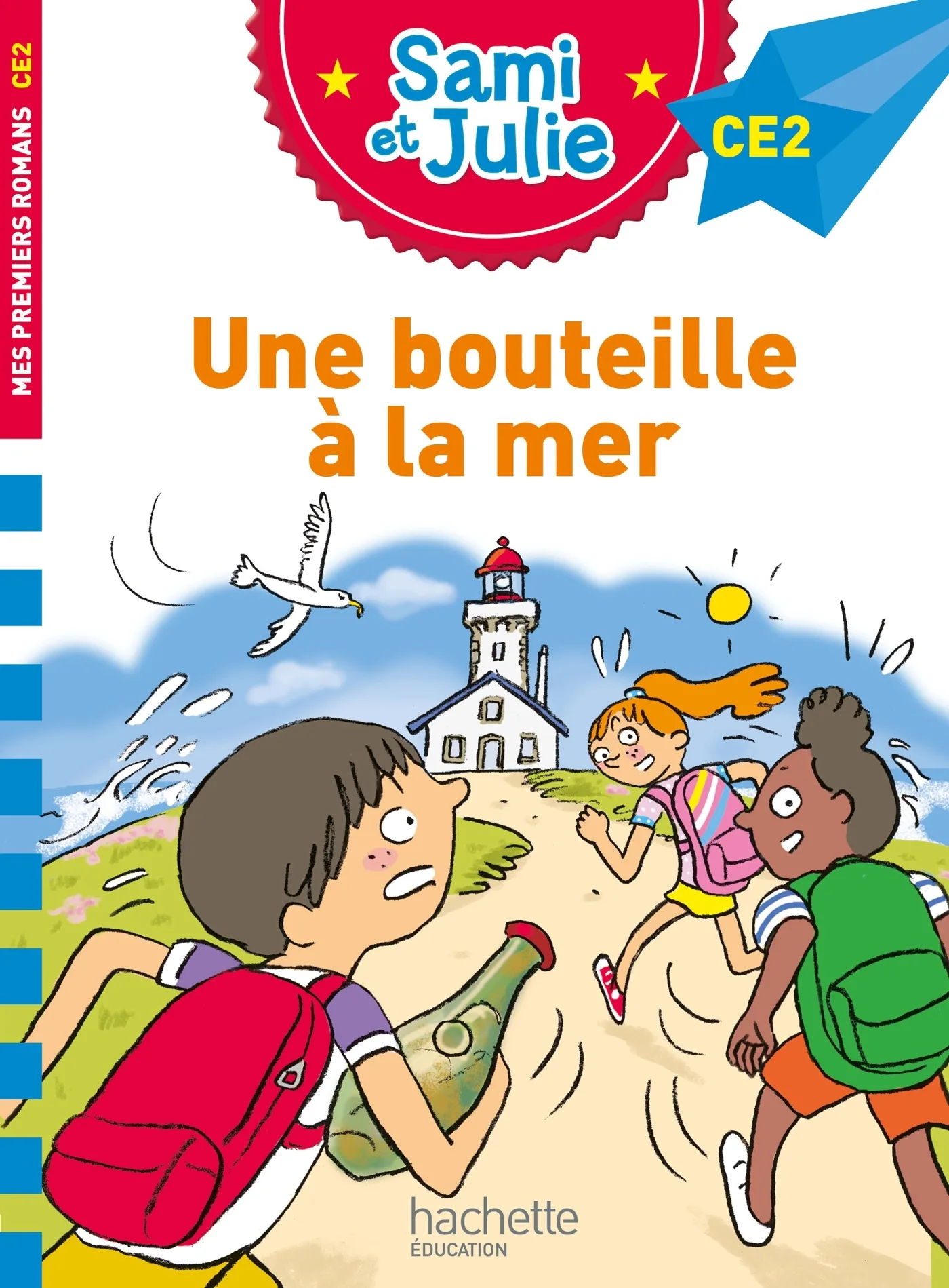 Couverture — Sami et Julie Roman CE2 Une bouteille à la mer