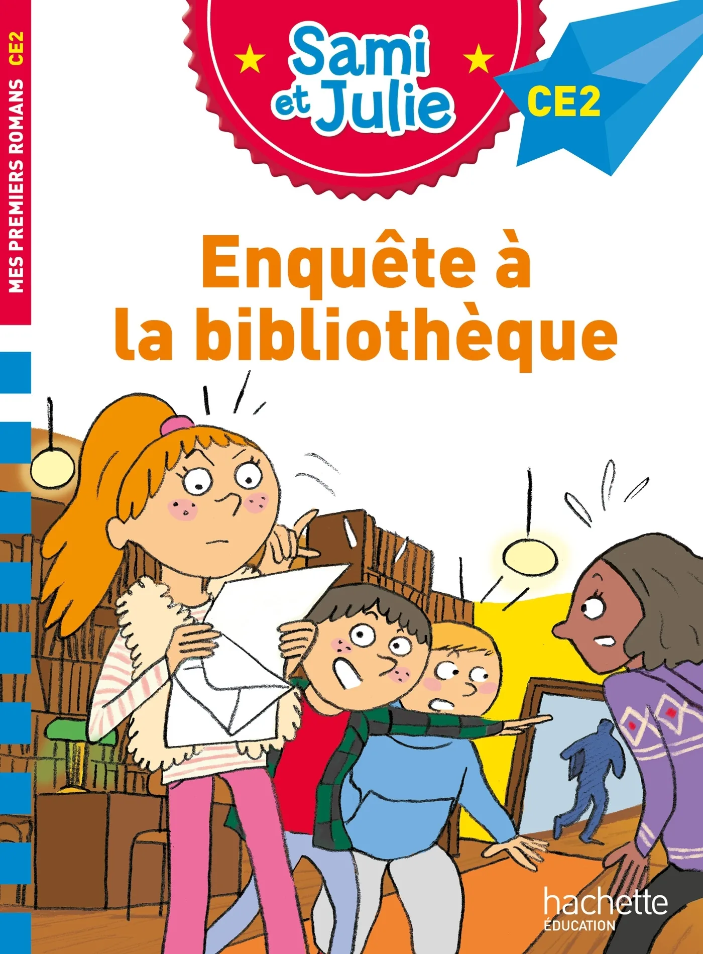 Couverture — Sami et Julie Roman CE2 Enquête à la bibliothèque