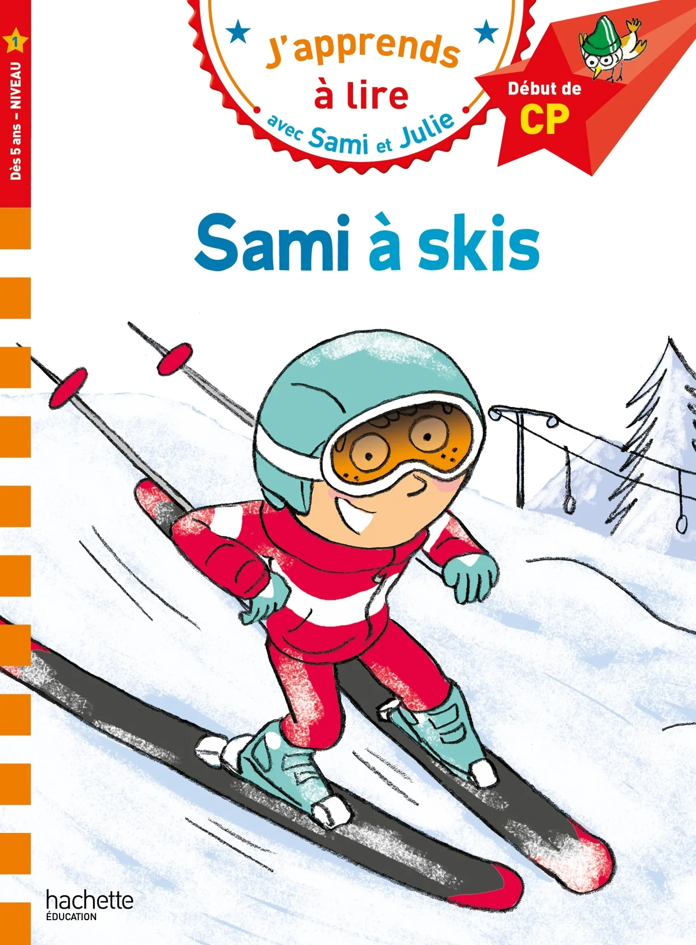 Couverture — Sami et Julie CP Niveau 1 Sami à skis