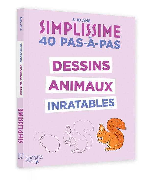 Couverture — Simplissime : 40 pas-à-pas : Dessins animaux inratables