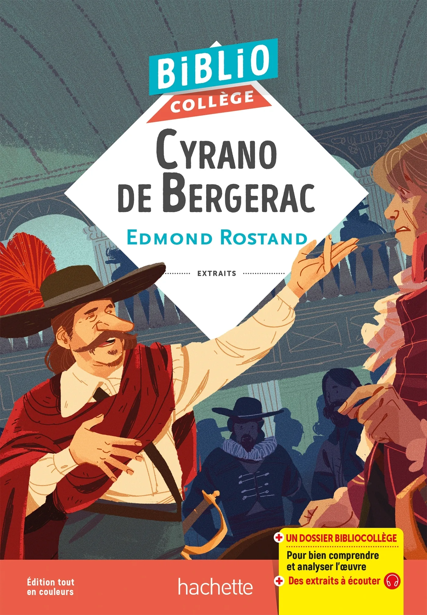 Couverture — Bibliocollège- Cyrano de Bergerac, Edmond Rostand