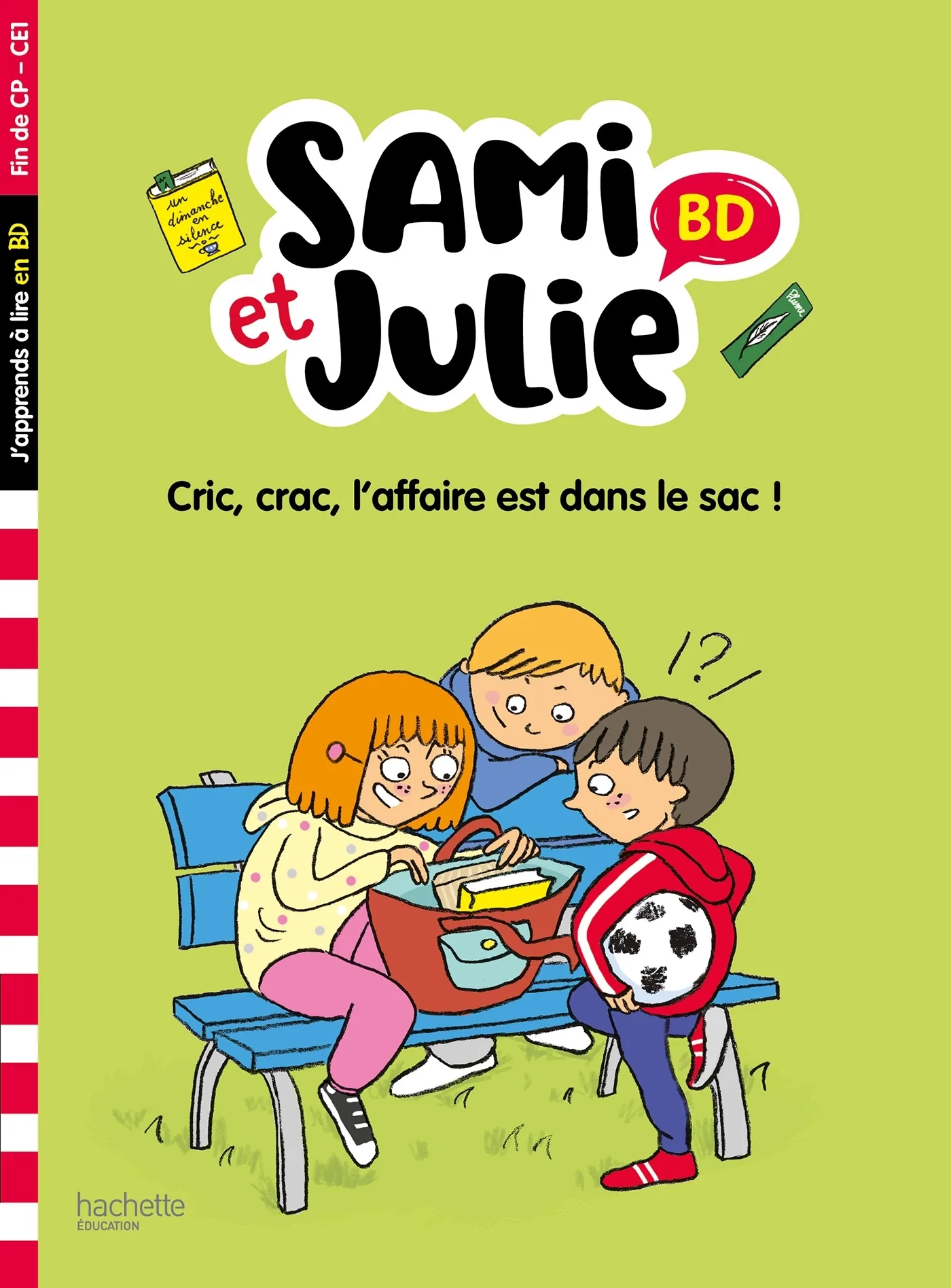 Couverture — Sami et Julie BD Fin de CP-CE1 - Cric, crac, L'affaire est dans le sac !