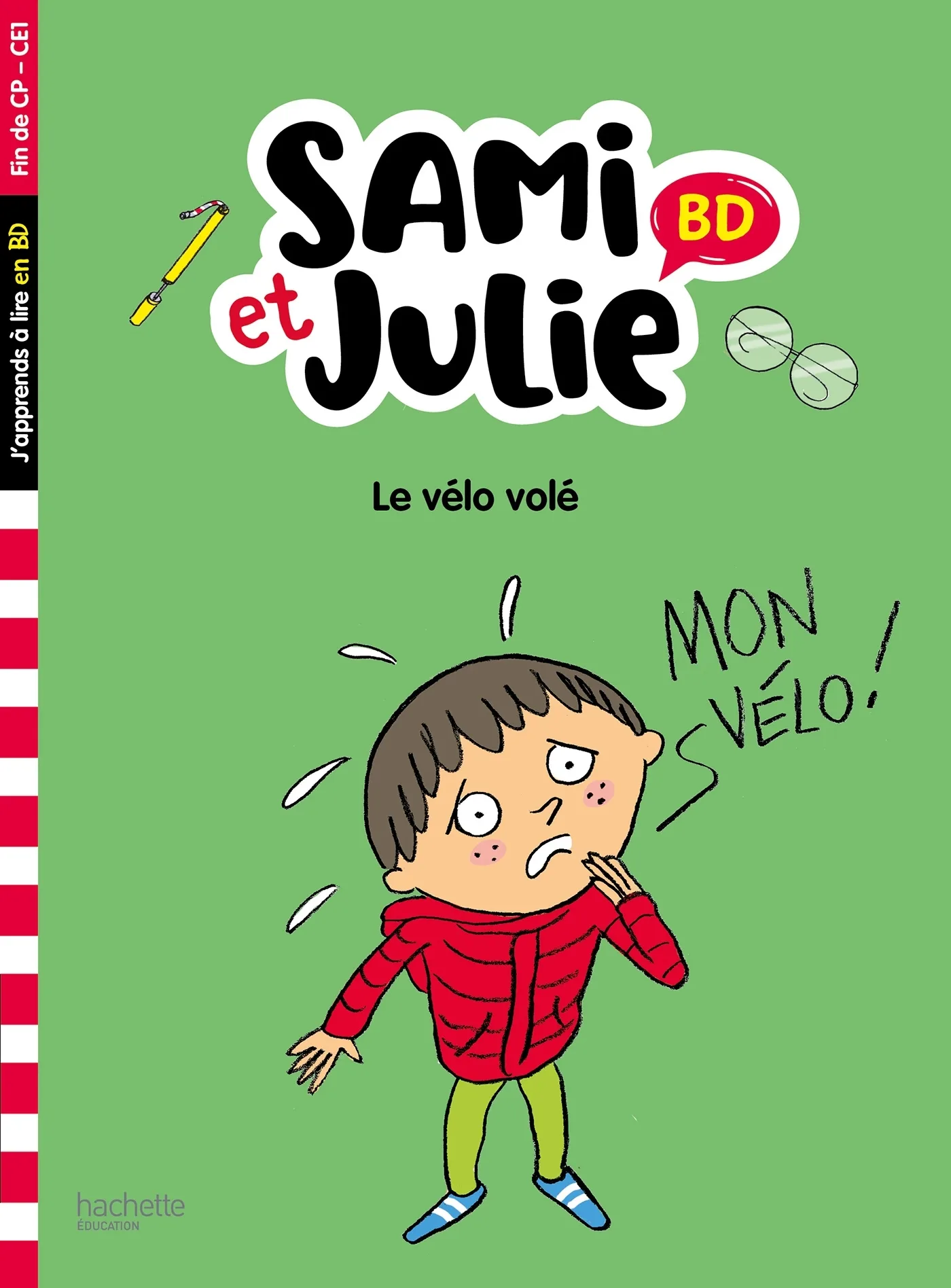 Couverture — Sami et Julie BD Fin de CP-CE1 - Le vélo volé