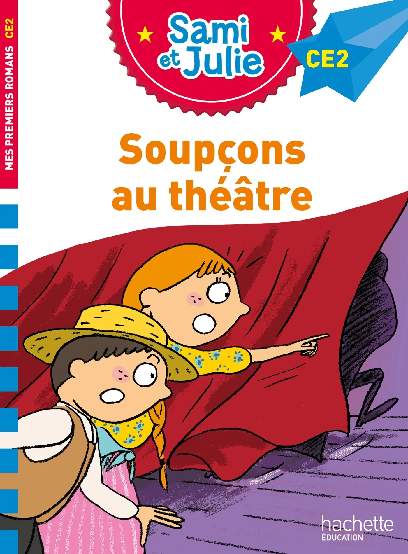 Couverture — Sami et Julie Roman CE2 Soupçons au théâtre