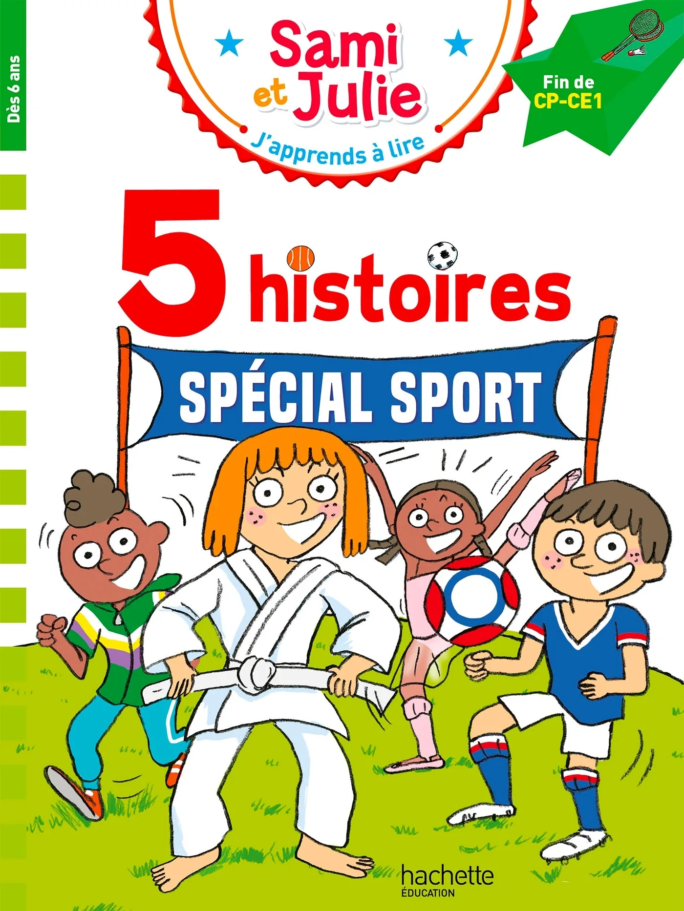 Couverture — Sami et Julie Fin CP-CE1 - 5 histoires Spécial sport