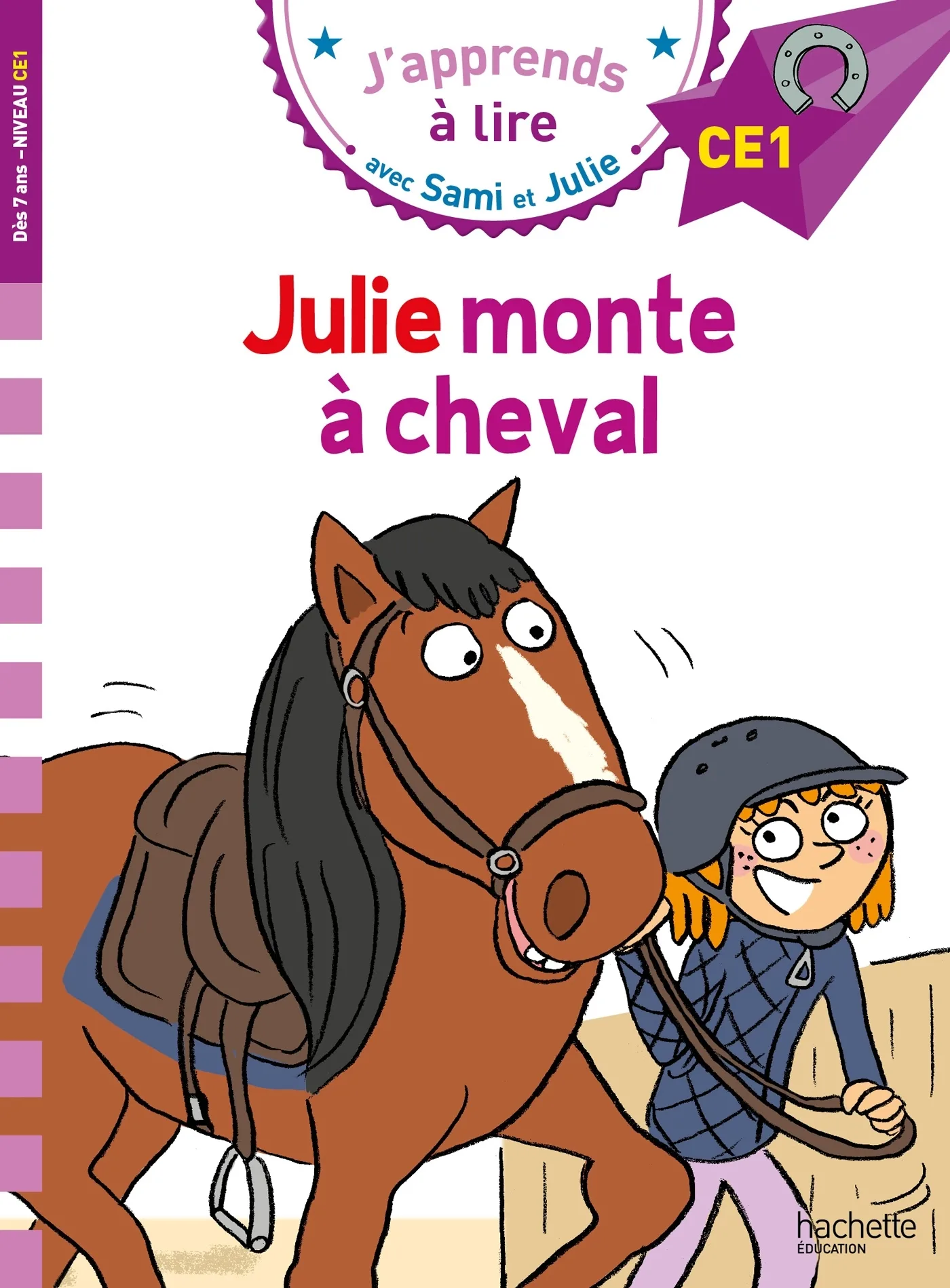 Couverture — Sami et Julie CE1 Julie monte à cheval