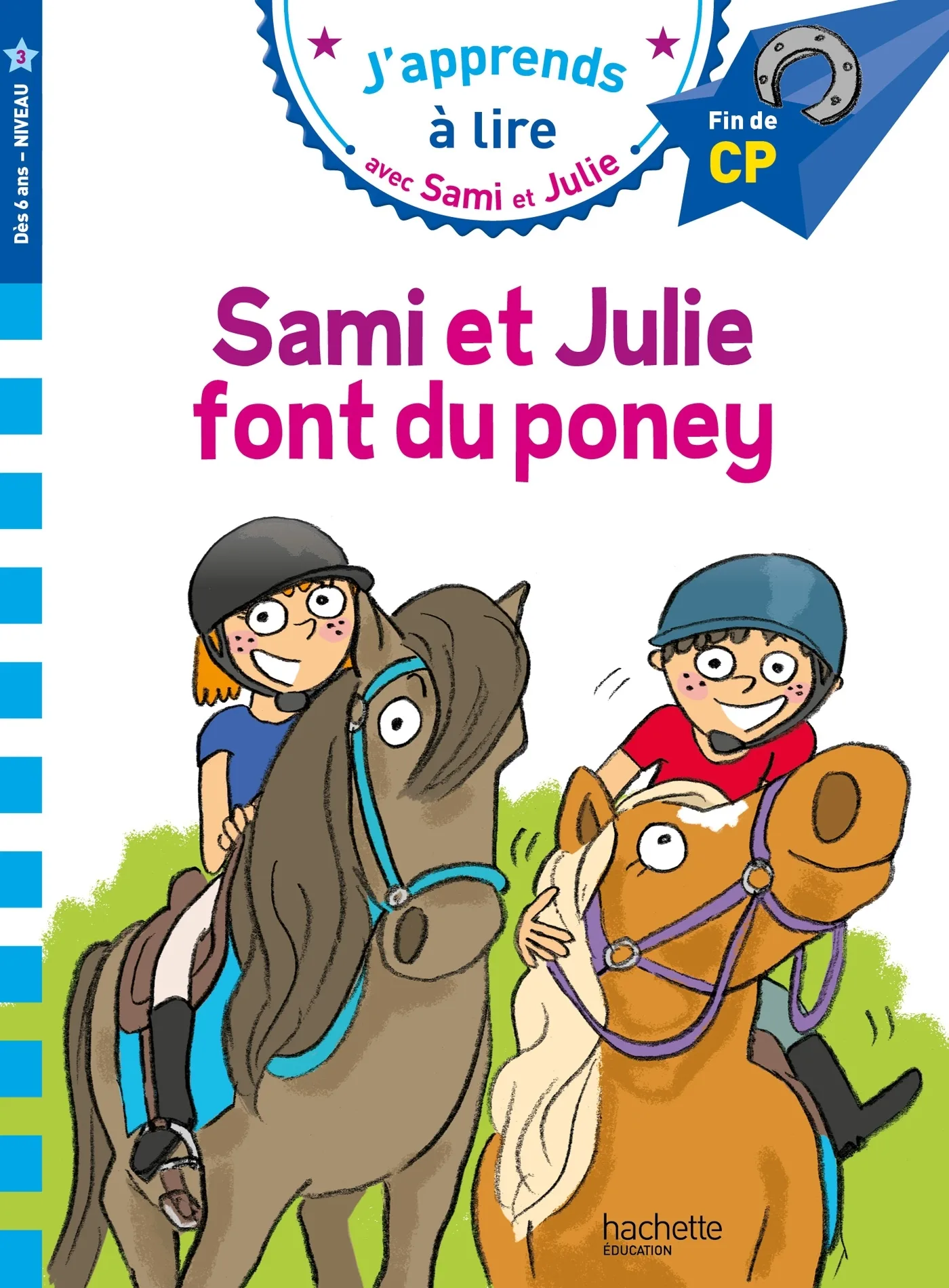 Couverture — Sami et Julie CP niveau 3 Sami et Julie font du poney