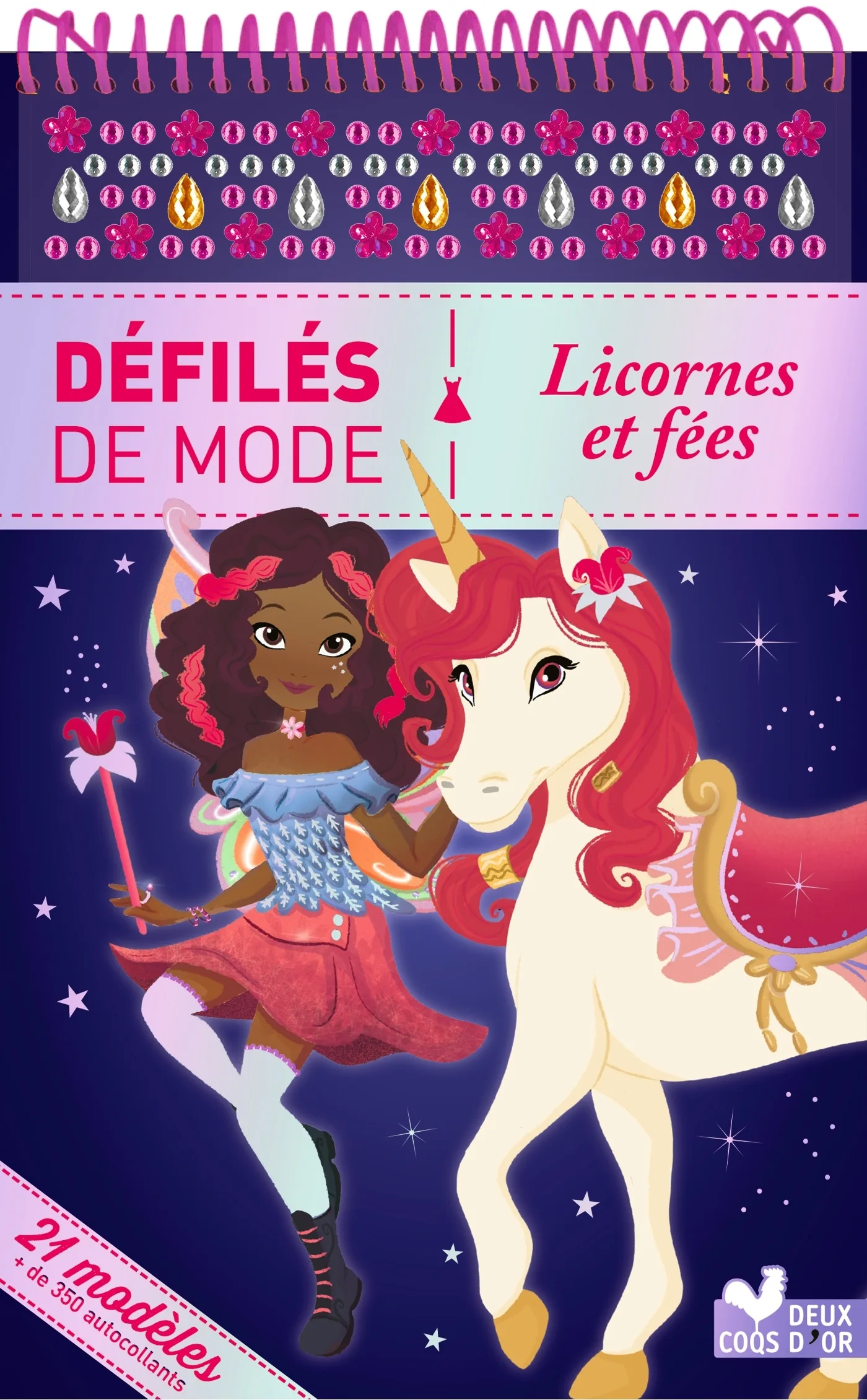 Couverture — Licornes et fees - bloc spirale
