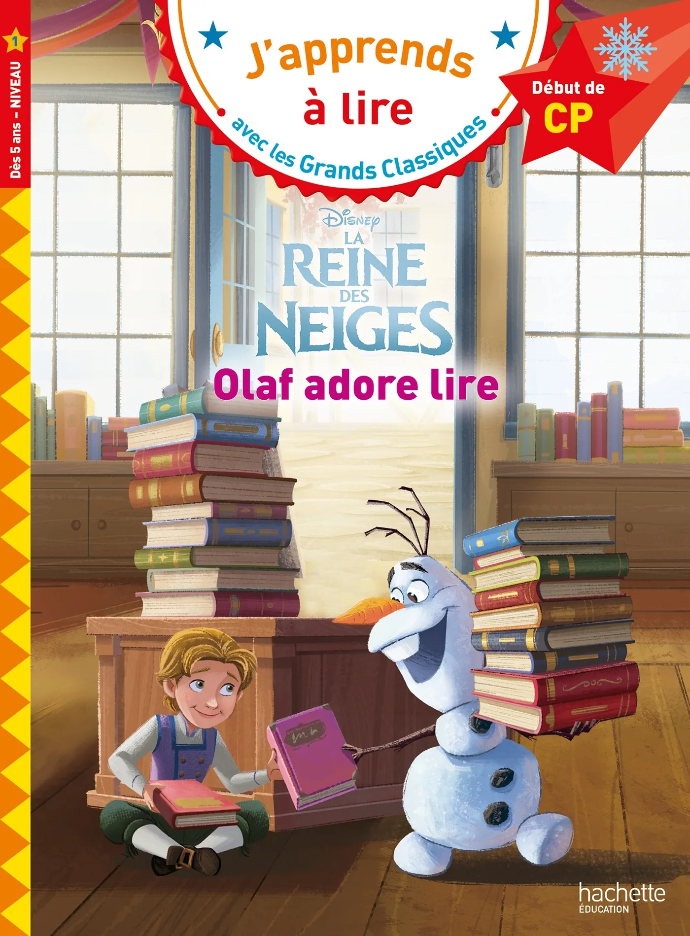 Couverture — Disney - La Reine des Neiges II - Olaf adore lire, CP Niveau 1