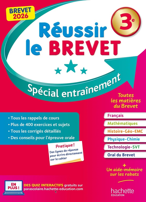 Réussir au collège : Réussir le Brevet ; 3e ; Spécial entraînement (édition 2026)