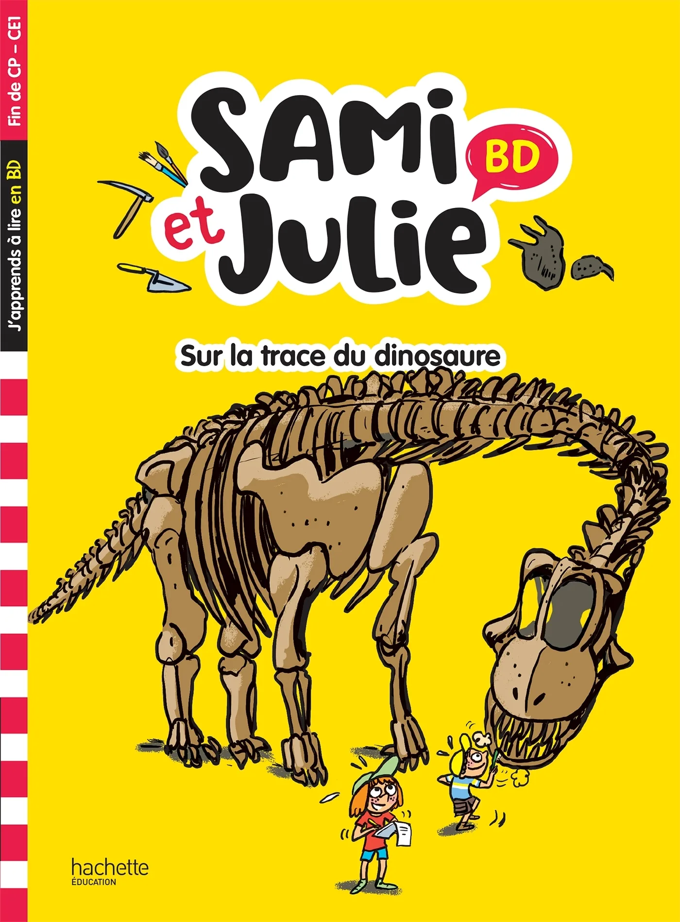 Couverture — Sami et Julie BD Fin de CP- CE1 - Sur la trace des dinosaures