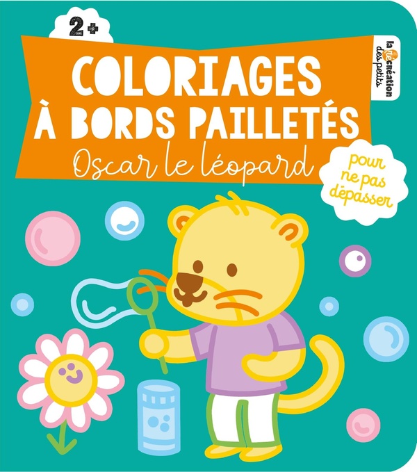 Coloriages à bords pailletés : Oscar le léopard