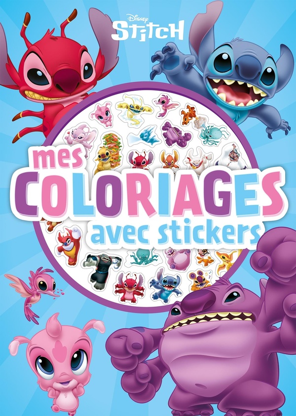 Mes coloriages avec stickers : Stitch et aliens