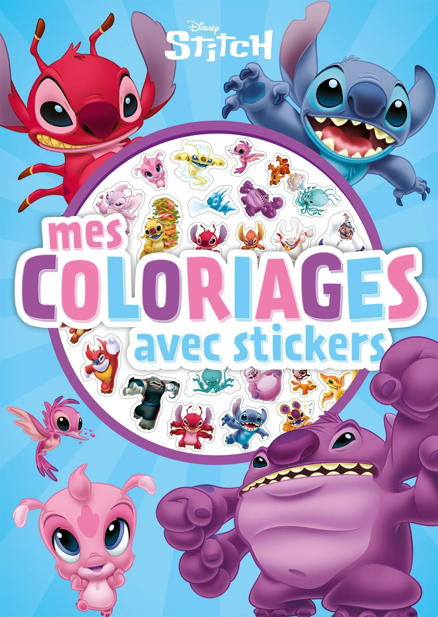 Couverture — STITCH - Mes Coloriages avec stickers - Stitch et aliens - Disney
